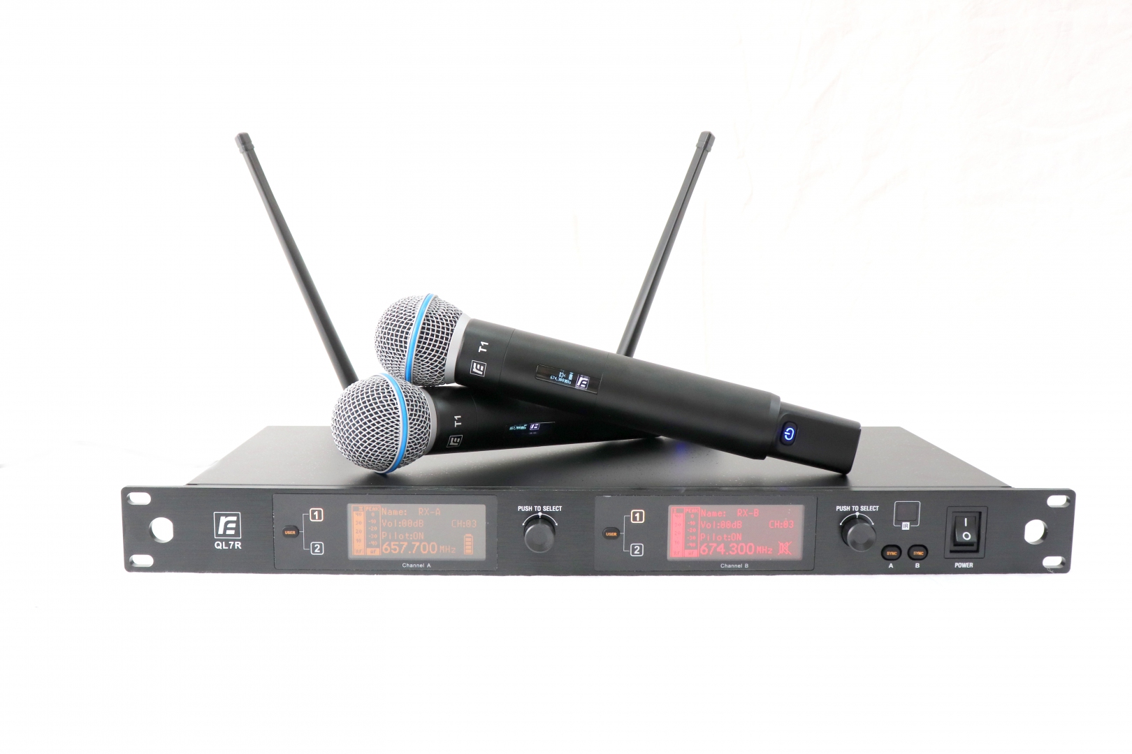 RFIntell QL7R/T1-B 720,500-754,000 МГц 2-канальная радиосистема с 2-мя ручными микрофонами в Вологде