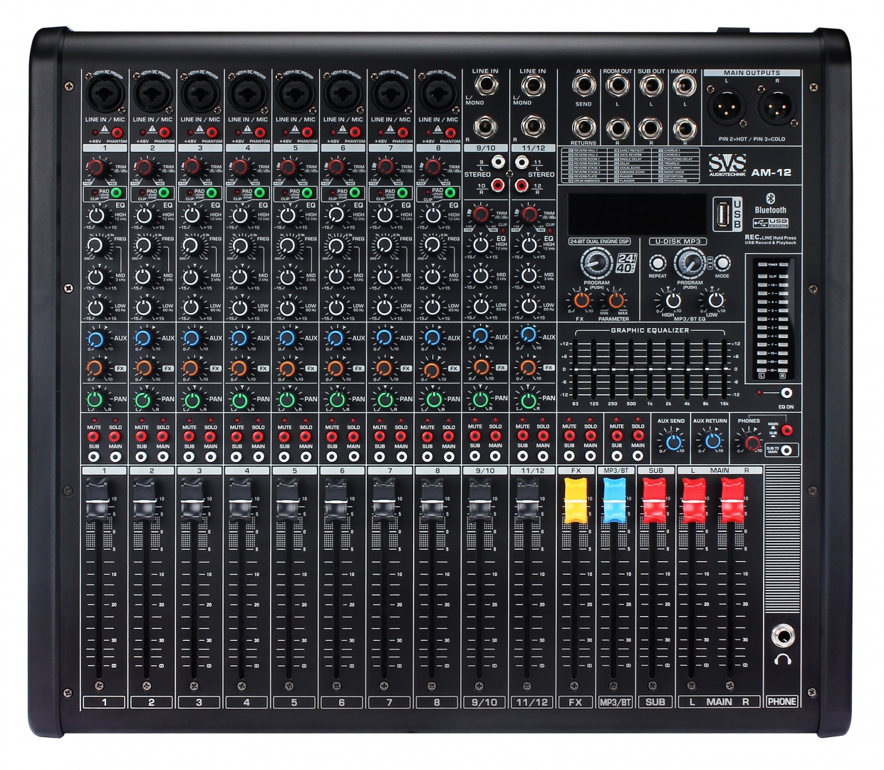 SVS Audiotechnik mixers AM-12 Микшерный пульт аналоговый, 12-канальный в Вологде